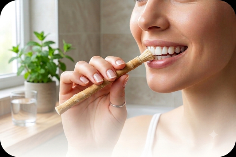 How to use miswak stick