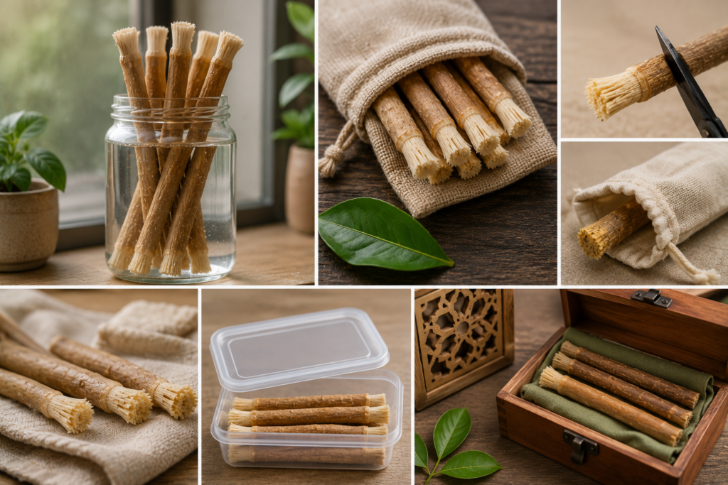 best way to keep miswak fresh