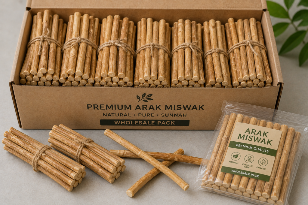 fresh graded arak miswak sticks packed for wholesale supply