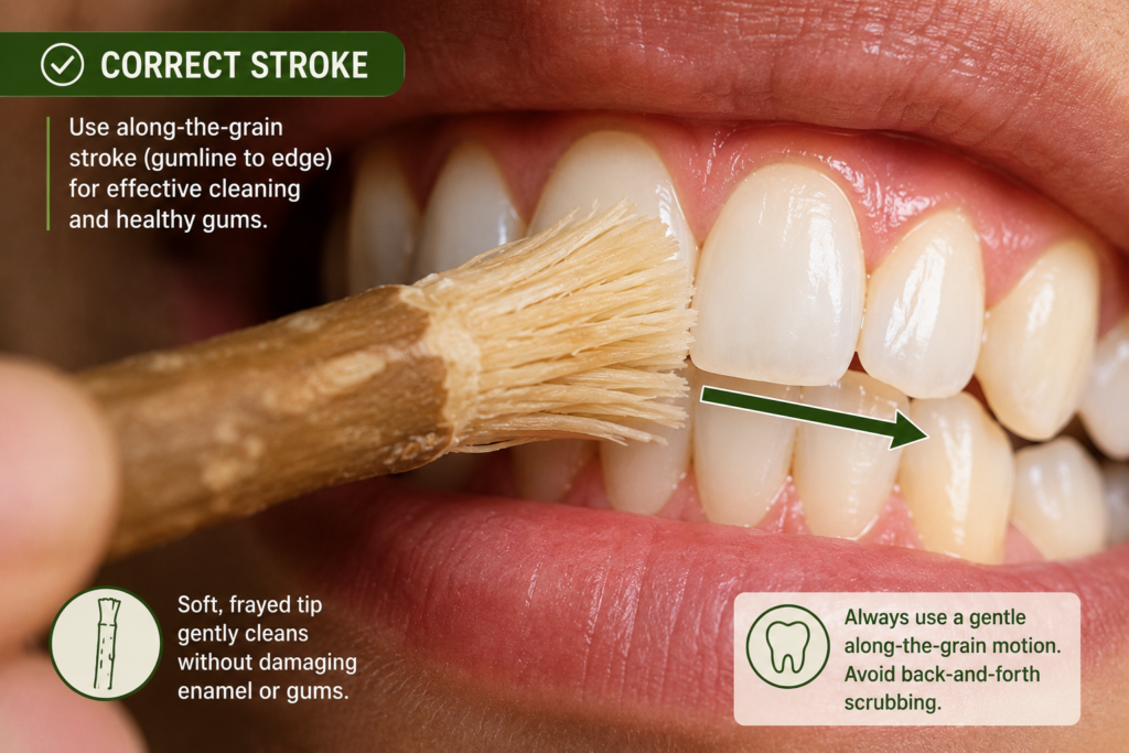 Correct Miswak Technique